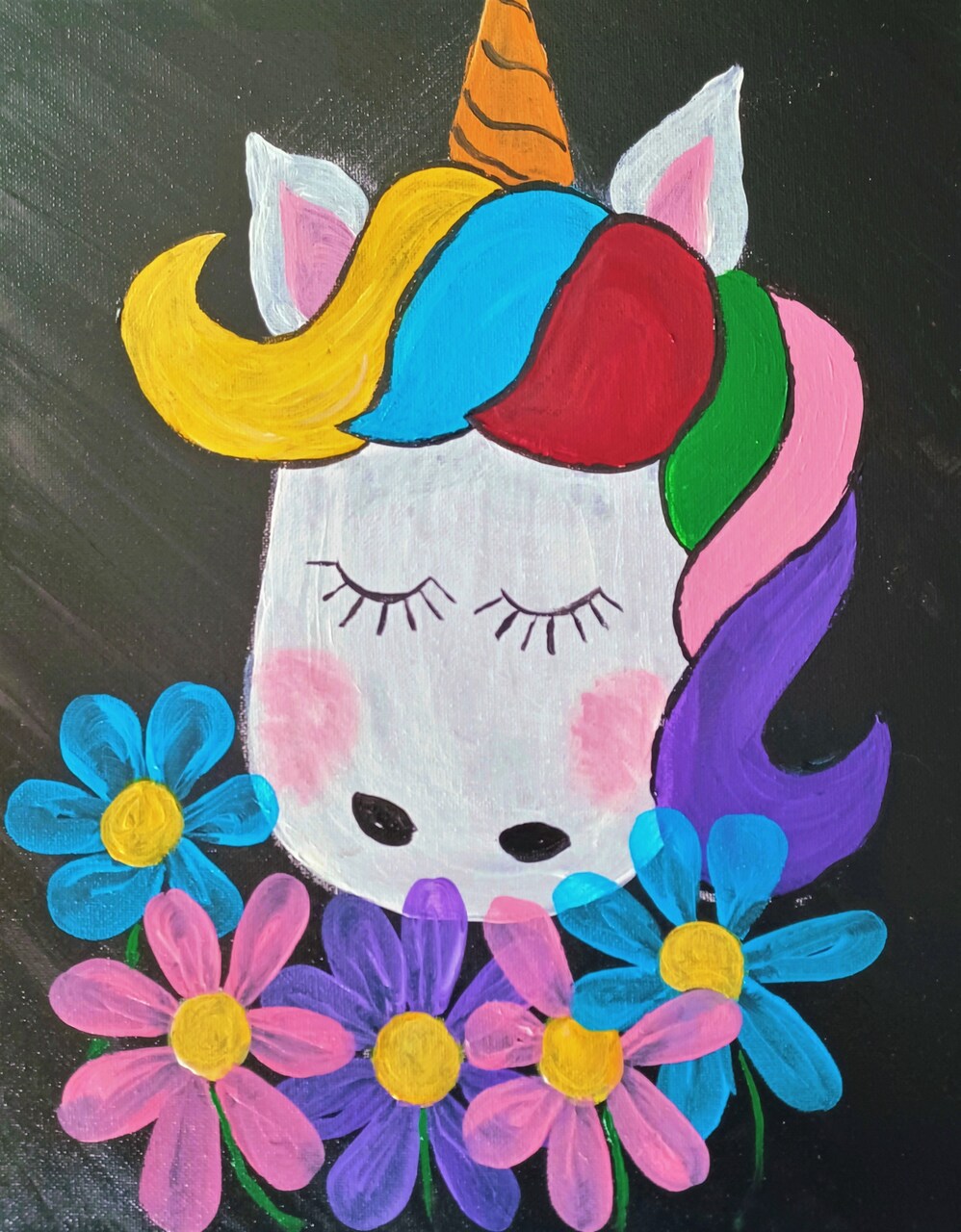Paint Kit - Unicorn Bliss Acrylic Painting Kit & Video Lesson, DIY Craft, Art Gift Set, Beginner Painting, Paint At Home